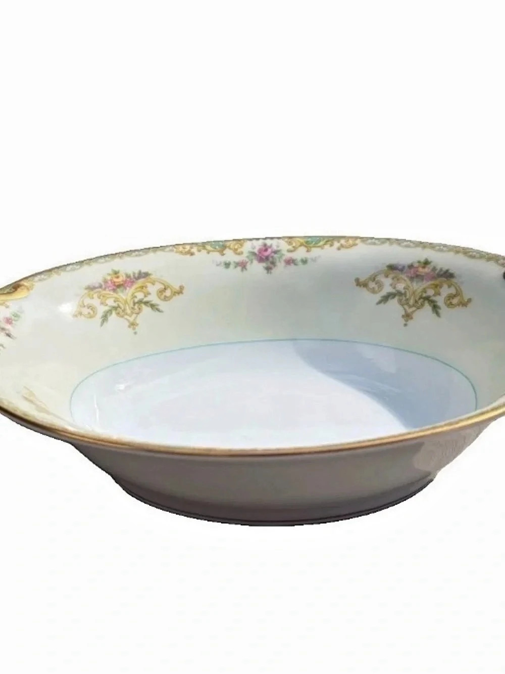 Noritake Floral White & Gold Dinnerware Bowl